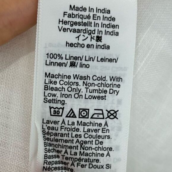 NWT J. Crew Maxine button-back top in linen - Picture 8 of 9